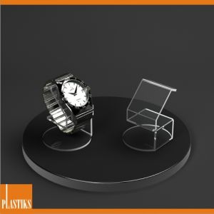 Stojan pro hodinky vyrobený z plexiskla  ― Plastiks  - zakázková výroba z plexiskla.